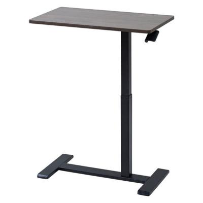 YAMAZEN レバー式昇降テーブル 幅700×奥行400mm ダークブラウン SUT-7040(DBR/MBK) 1台（直送品）