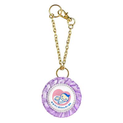 YONEOKA RIBBON マタニティマーク キーホルダー フリルリボンロゼット 両面仕様 mmrw06rv 1個（直送品）