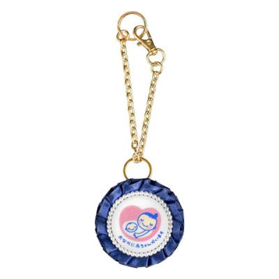 YONEOKA RIBBON マタニティマーク キーホルダー フリルリボンロゼット 両面仕様 mmrw06nv 1個（直送品）