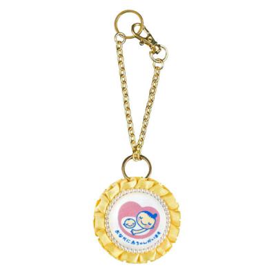 YONEOKA RIBBON マタニティマーク キーホルダー フリルリボンロゼット 両面仕様 mmrw06mg 1個（直送品）