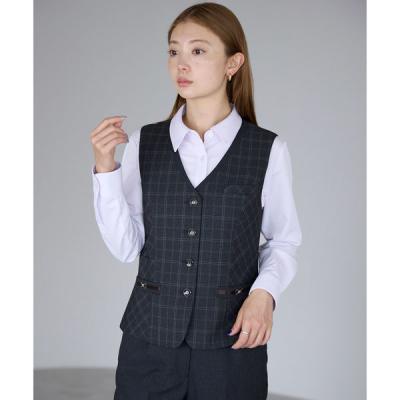 ボンマックス ベスト グレイ×ブラウン 17号 AV1297 AV1297-32-17G 1着（直送品）