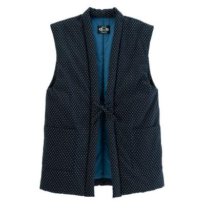 セルヴァン 久留米織わた入りちゃんちゃんこ 紺 a3545710 1着（直送品）