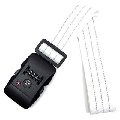 TTC TSロック イージーフィット スーツケースベルト 3桁ダイヤルロック ホワイト 607335 1個（直送品）