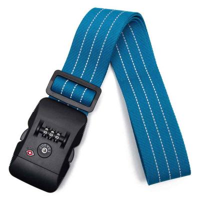 TTC TSロック イージーフィット スーツケースベルト 3桁ダイヤルロック ブルー 607342 1個（直送品）