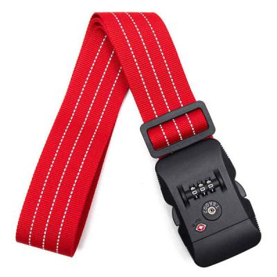 TTC TSロック イージーフィット スーツケースベルト 3桁ダイヤルロック レッド 607359 1個（直送品）