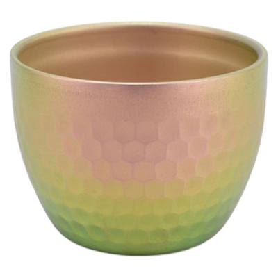 片力商事 チタン槌目ぐい呑み(二重構造) チタン陽極酸化発色 さくらピンク PY-C023 1個（直送品）