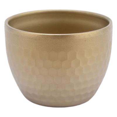 片力商事 チタン槌目ぐい呑み(二重構造) チタン陽極酸化発色 シャンパンゴールド PY-C022 1個（直送品）