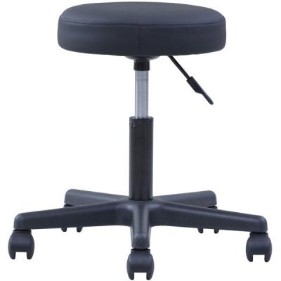 YAMAZEN ラウンドチェア オフィスチェア 丸椅子 スツール キャスター付き ブラック ROUND-35(NBK) 1脚（直送品）