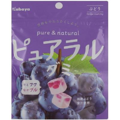 ピュアラルグミ　ぶどう  4901550269410 58G×96個 カバヤ食品（直送品）