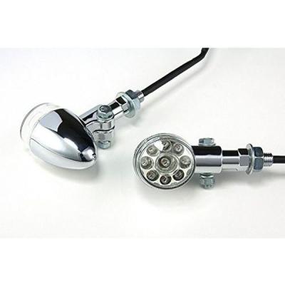 バイクパーツセンター 汎用 LEDウインカー リボルバータイプ 左右セット クリア 313805（直送品）