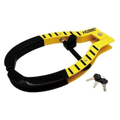 加藤電機 HORNETタイヤロック カラー:イエロー (防犯ステッカー付き) LT51Y 1個（直送品）