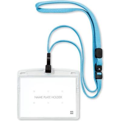 オープン工業 吊り下げ名札 フック式 ソフトケース ヨコ 特大サイズ 10枚入 ミントブルー NL-23-MBU 1袋（直送品）