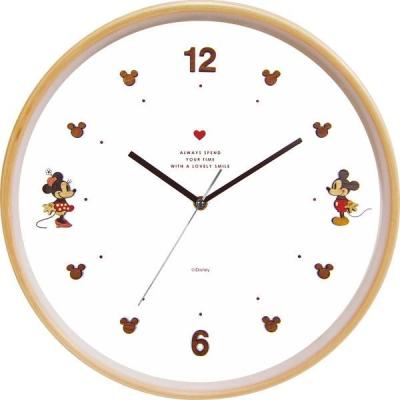 【ギフト包装】アートプリントジャパン　ディズニー　ウッドパーツクロック　ミッキー＆ミニー　22-0283-045　1個（直送品）