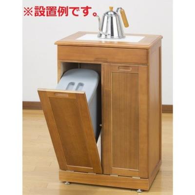 ファミリー・ライフ 木製分別ダストボックス 幅460mm ブラウン 1台　（直送品）