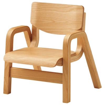 【軒先渡し】オリバー　キッズ　木製チェアA　4脚セット　肘付　幅280×奥行300×高さ340×座高170mm　（直送品）