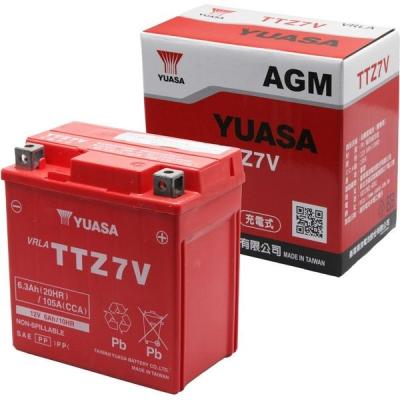 【二輪車用品】台湾ユアサ シールド型 バイク用バッテリー TY-TTZ7V 1個（直送品）