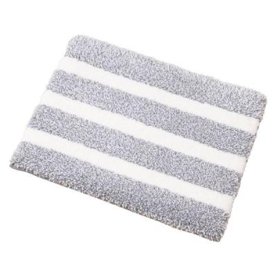 センコー デュアルボーダー バスマット 約45×60cm グレー THE230705 1枚（直送品）
