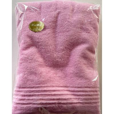 日繊商工 大阪泉州産の無地ピンクバスタオル(袋入り)/ゴールドのシール付き JW2201PK-gold-50 1箱(50個入)（直送品）