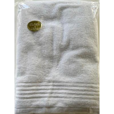 日繊商工 大阪泉州産の白バスタオル(袋入り)/ゴールドのシール付き JW2201WH-gold-20 1箱(20個入)（直送品）