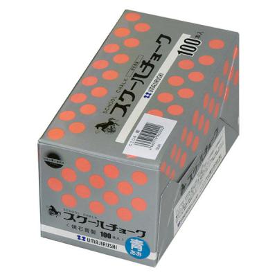 馬印 スクールチョーク 焼きせっこう製 100本入 青 C204 1箱（直送品）