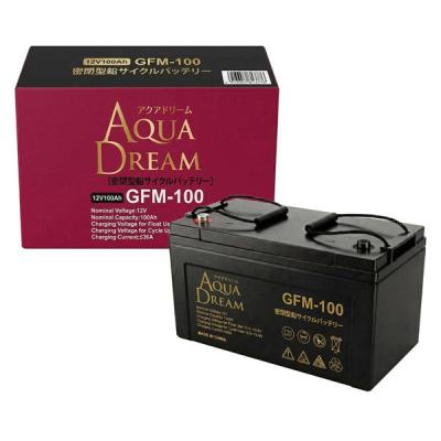 AQUA DREAM サイクルサービス 業務用バッテリー GFMシリーズ 制御弁式(VRLA)鉛蓄電池 GFM100 1個（直送品）