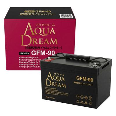 AQUA DREAM サイクルサービス 業務用バッテリー GFMシリーズ 制御弁式(VRLA)鉛蓄電池 GFM90 1個（直送品）
