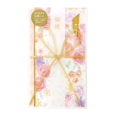 マルアイ 祝儀袋 花柄御祝金封 ピンク キ24P 1セット(1パック×3)（直送品）