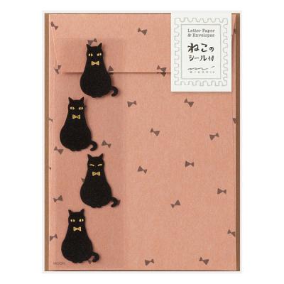 デザインフィル レターセット947 シール付 黒猫柄A 黒猫柄 86947006 1セット(1個×3)（直送品）