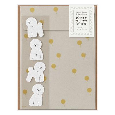 デザインフィル レターセット949 シール付 ビションフリーゼ柄 ビジョンフリーゼ柄 86949006 1セット(1個×3)（直送品）