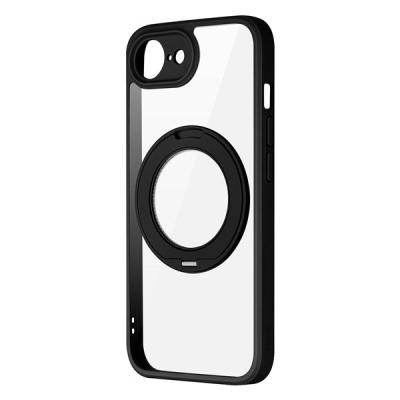 iPhone 17e/iPhone 16e 360度回転スタンド付き耐衝撃ハイブリッドケース 「Velta mag swing」 ブラック（直送品）
