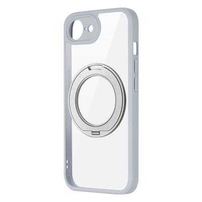 iPhone 17e/16e 360度回転スタンド付き耐衝撃ハイブリッドケース 「Velta mag swing」 ライトグレー（直送品）