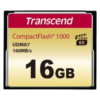 トランセンドジャパン  １６ＧＢ　ＣＦ　Ｃａｒｄ　ＭＬＣ　Ｒ：　１６０ＭＢ／ｓ TS16GCF1000（直送品）
