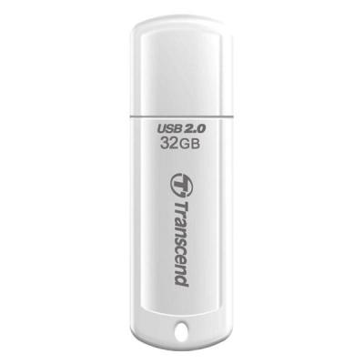 トランセンドジャパン  ＵＳＢメモリー　ＵＳＢ２．０　キャップ式　３２ＧＢ　ホワイト TS32GJF370（直送品）