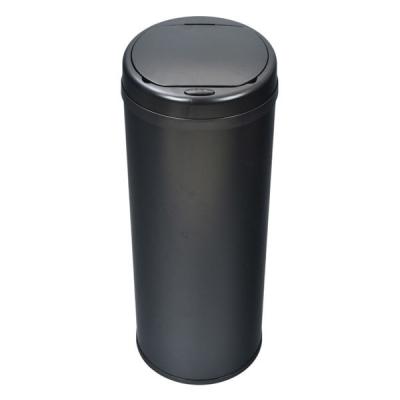 万方商事 自動開閉式ゴミ箱 ブラック a3587610 1個（直送品）