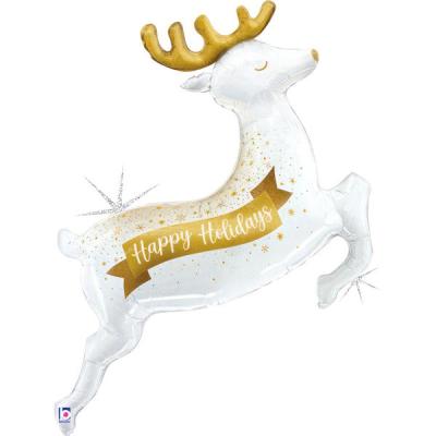 HE対応トナカイの風船グリスン ホリデイ レインディアバルーンクリスマス 0220086000 1セット(5枚入)（直送品）