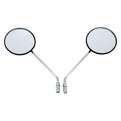 ALBA バックミラー/丸型ブラック(メッキステー) 8mm 正ネジ /左右セット 101-019 1箱（直送品）