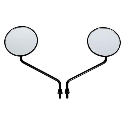 ALBA バックミラー/丸型ブラック(メッキステー) 8mm 正ネジ /左右セット 101-024 1箱（直送品）