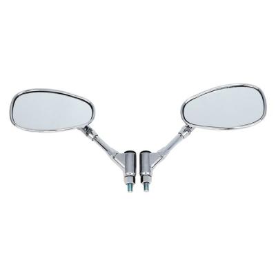 ALBA オーバルクロムメッキミラー/左右セット 逆ネジ10mm (大型車向け) 101-038 1箱（直送品）