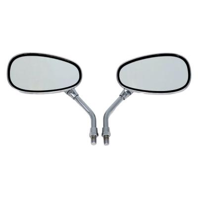 ALBA オーバルクロムメッキミラー/左右セット 正ネジ10mm(鏡面:115mm) 101-041 1箱（直送品）