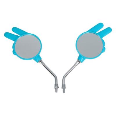 ALBA じゃんけんミラー(ちょき)/ブルー 正ネジ8mm 101-050 1箱（直送品）