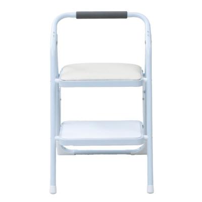 YAMAZEN チェア踏み台 2段 折りたたみ クッション付き WCS-2R(WH) 1台（直送品）