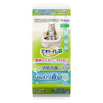 デオトイレ　消臭抗菌シート　ナチュラルガーデンの香り10枚入　35袋セット LOHACO - デオトイレ ふんわり香る 消臭・抗菌シート ナチュラル
