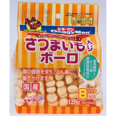 さつまいも入りボーロ 犬用 国産 120g（15g×8パック）1袋 ドギーマン ドッグフード おやつ