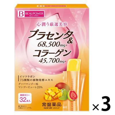 LOHACO - BEAUPOWERプラセンタコラーゲンゼリー 1箱（32本入）×3箱