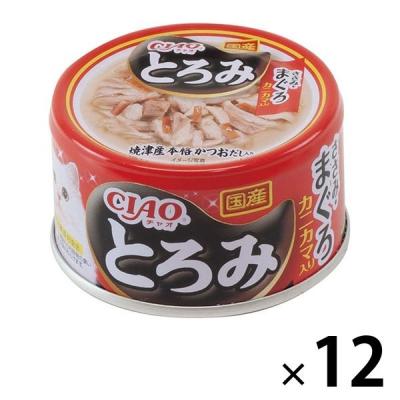 いなば CIAO チャオ とろみ ささみ・まぐろ カニカマ入り 国産 80g 12缶 キャットフード 猫用 缶詰