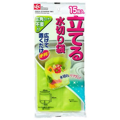 立てる水切り袋 広げて置くだけ 三角コーナー不要 15枚入 1袋 レック