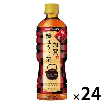 LOHACO - ポッカサッポロ 加賀棒ほうじ茶 525ml 1箱（24本入）