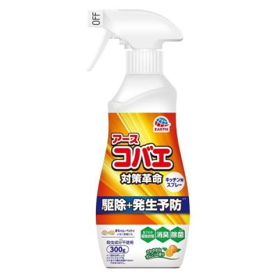 コバエ 駆除剤 発生予防 アースコバエ スプレー キッチン用 300g 1個 コバエ対策 台所 ゴミ箱 殺虫剤 コバエよけ アース製薬