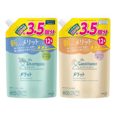 メリット シャンプー ＆ コンディショナー 詰め替え 超特大 各1200ml 花王