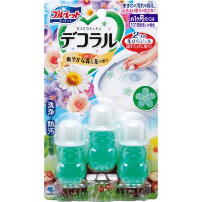 ブルーレットデコラル トイレ芳香洗浄剤 爽やかな森と花 （3回分） 小林製薬